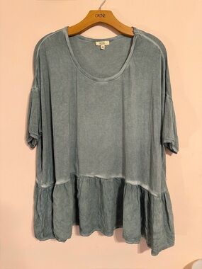 Sage Green Peplum Top